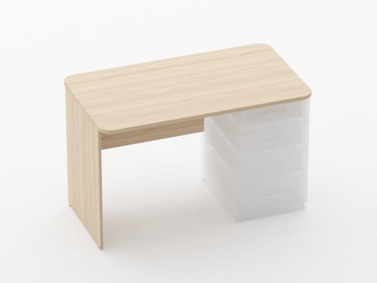 Стол прямой под встроенную тумбу Glassy 1.101.12Пр Орех_0