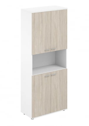 Шкаф высокий с нишей Sigma SG.861.WH.OL.OL Белый Дуб светлый_0