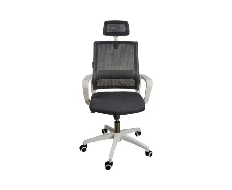 Кресло офисное Бит белый пластик Черный_1