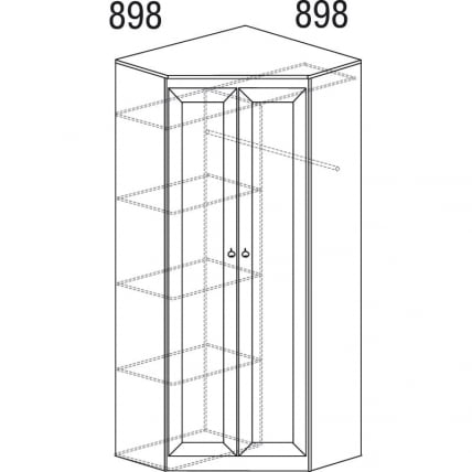 Шкаф угловой Инна 606  Денвер темный_1