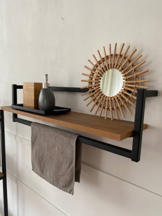 Полка настенная универсальная ПНУ-1 720*200*200мм Дуб Вотан_0