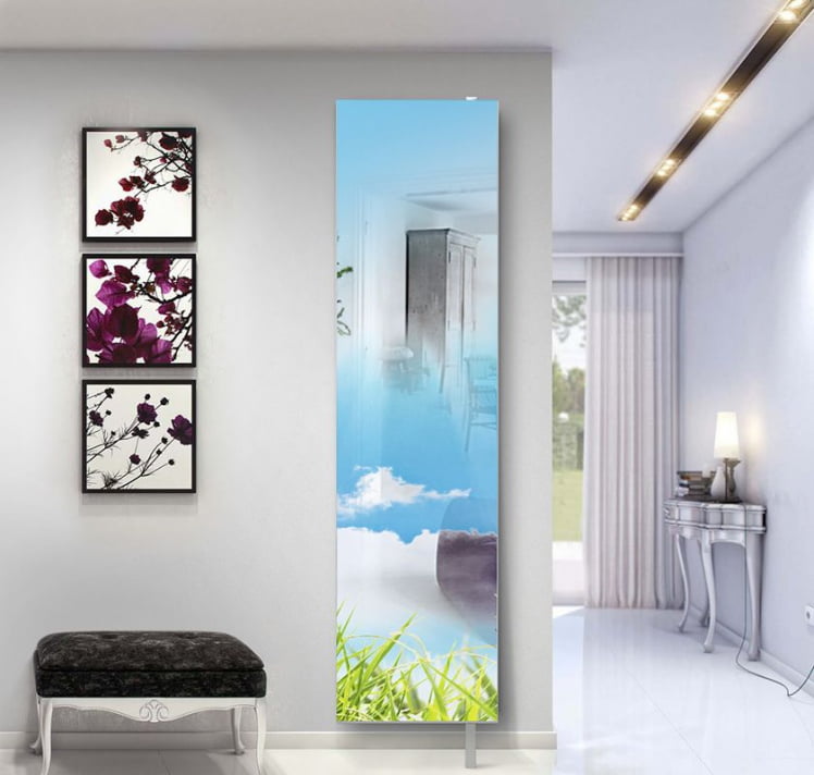 Поворотный зеркальный шкаф Драйв Шелф Арт (правый) Беленый дуб_9