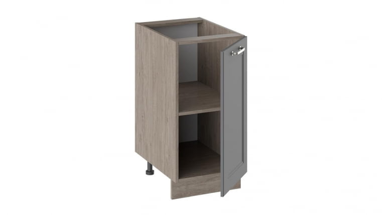 Шкаф напольный Одри Н_72-40_1ДР  Дуб Сонома трюфель/Серый шелк_1