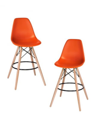 Стул барный ДОБРИН ДСВ БАР (ножки светлый бук, цвет сиденья оранжевый (О-02)) 2 шт / DOBRIN DSW BAR (O-02))_0