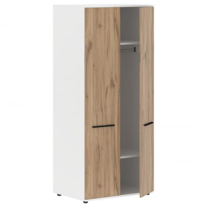 Гардероб ЕДИС ЕCВС 85 Дуб Денвер светлый Черный Белый / EDIS ECWS_1