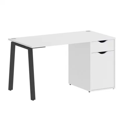 Стол письменный HOME OFFICE VR.SP-3-138.1.A Белый Бриллиант/Антрацит металл_0