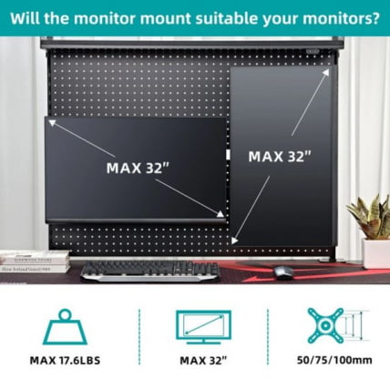 Перфорированная доска с комплектом креплений EUREKA ARPB-01B-US, черный_3