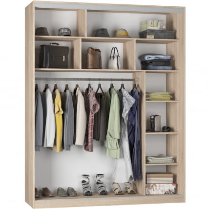 Шкаф-купе B-220х180х60-1(Венге-D7D7D7)_1