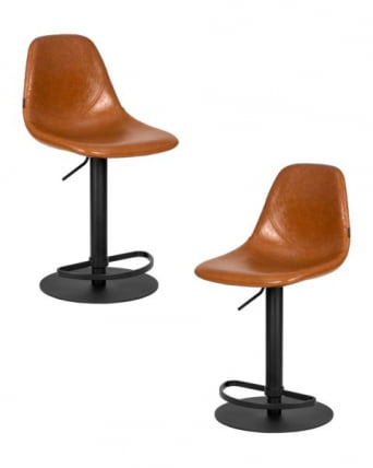 Стул барный ДОБРИН РОМЕ (коричневый винтажный ПУ (МС09)) 2 шт / DOBRIN ROME PU (MS09))_0
