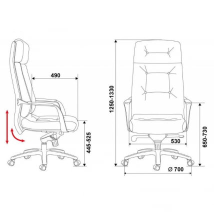 Кресло руководителя Бюрократ _DAO/BLACK_6