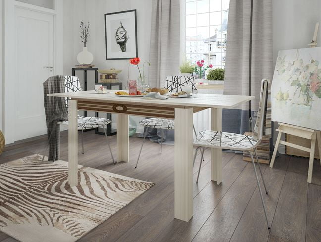 Обеденный стол Гермес 1 Дуб млечный / Венге_2