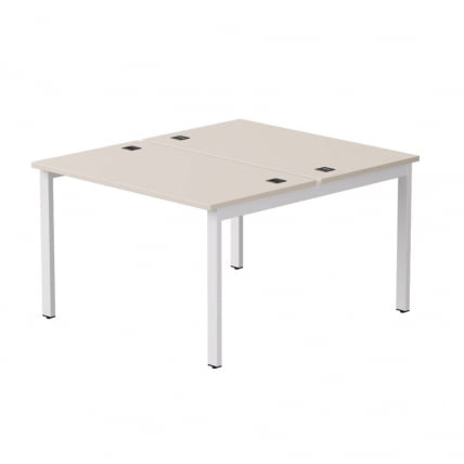 Бенч-система на 2 места на металлокаркасе, опоры 90 гр Everprof EVO 254S018 Кашемир Белый_0