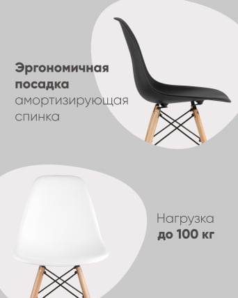 Стул Eames Style DSW темно-бежевый 4 шт. комплект (разборный каркас)_3