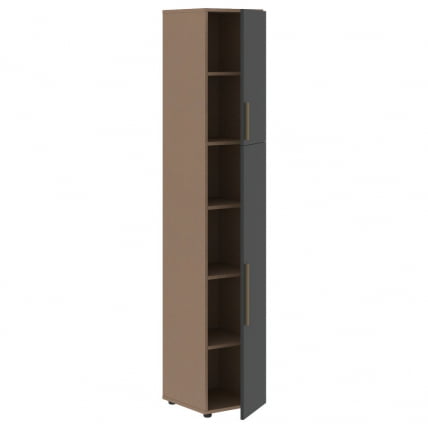 Шкаф-колонка с глухими малыми и средними дверьми (правый) VELION VHCS 40.3 R Яшма черный Кобра_1