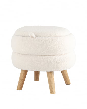 Пуф с ящиком Винни M Тедди белый_0