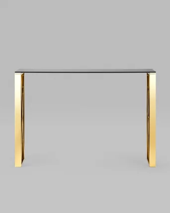 Консоль КРОСС 115x30 Золото (стекло smoke)_2