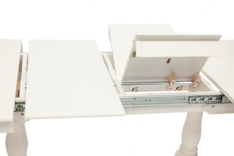 Стол раскладной Siena ( SA-T6EX2L ) дерево гевея/мдф, 150+35+35х80х75см, ivory white (слоновая кость 2-5)_2