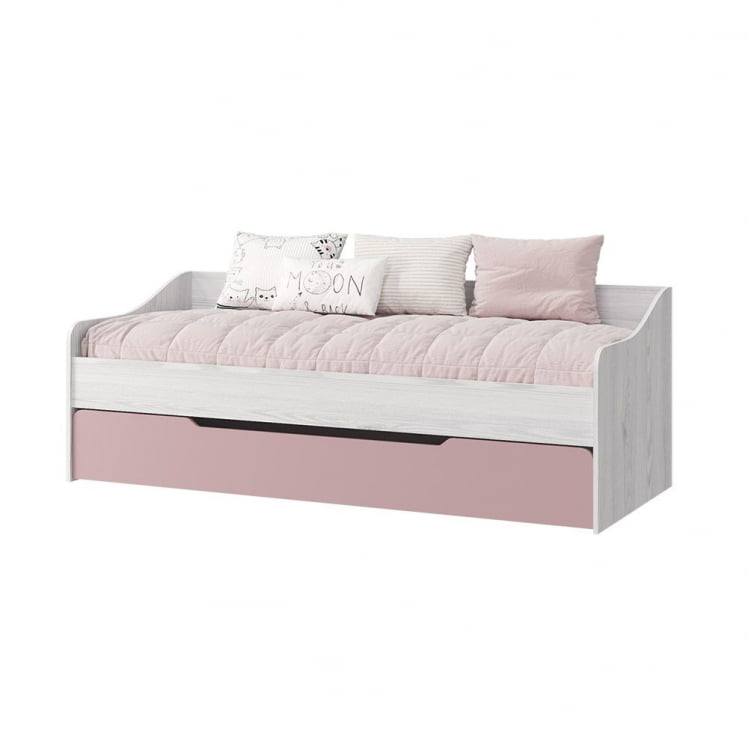Кровать-софа Лило, выдвижная, ясень анкор светлый/пепельная роза_0