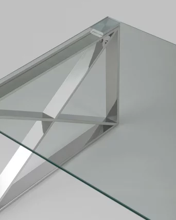 Журнальный стол КРОСС 120x60 Серебро_3