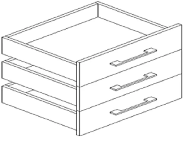 Блок ящиков тумбы стационарной YALTA LT-YK Вяз Благородный_1