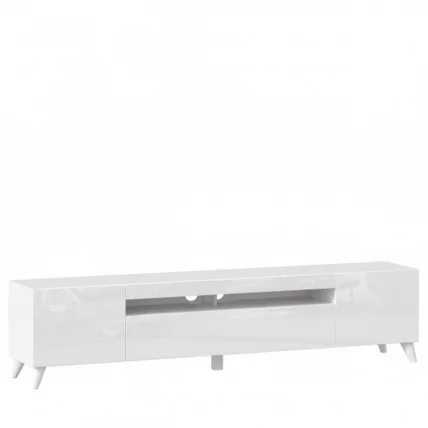 Тумба под ТВ Бруклин 2000 с опорами Белый глянец_0