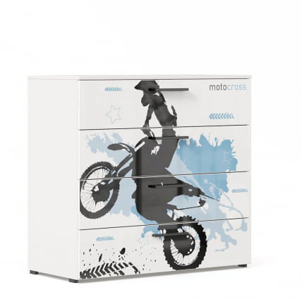 Комод тип 1 Мотокросс ЛД 535.050.000 Серый шелк с фотопечатью_0