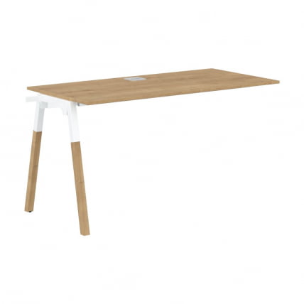 Рабочая станция Forta FIST 1367 Дуб Гамильтон Белый премиум_0