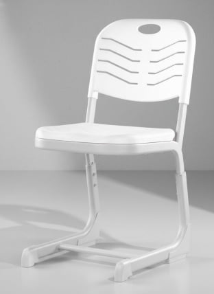 Стул ученический регулируемый пластиковый (рост 5-7) Белый_1