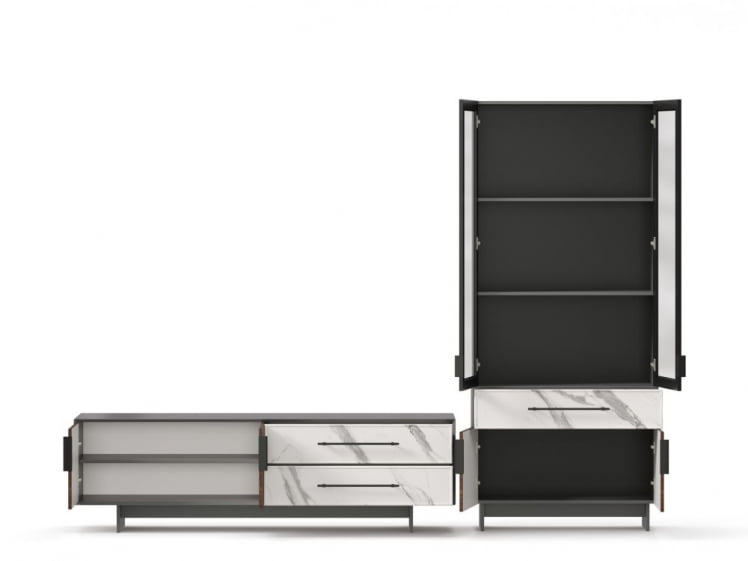 Набор мебели для гостиной Вилена №5 Серый/Орех/Монте белый_6