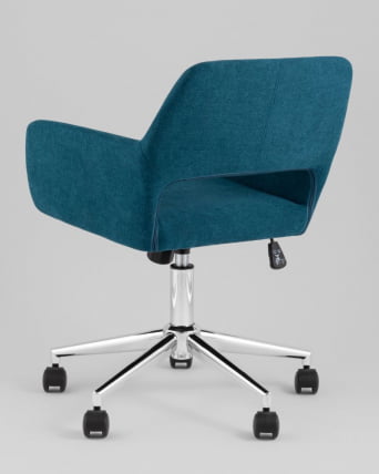 Стул офисный ROSS рогожка синий_4