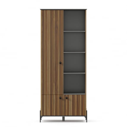 Шкаф Элиот 790 ЛД 414.040.000 Оникс Серый/Орех фактурный_4