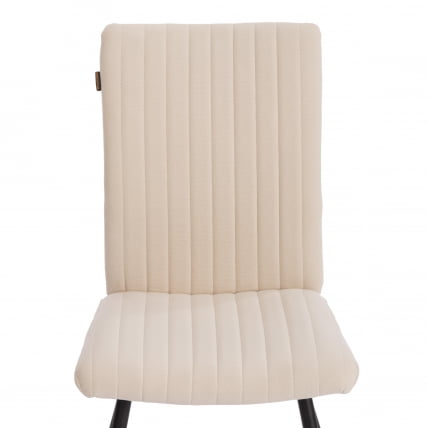 Стул обеденный Monte Carlo флок , 50х55х93, молочный/черный, 4_5