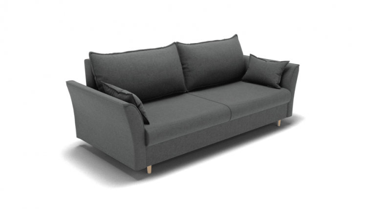 Диван Барселона-1 независимый пружинный блок (ЗР) Цвет фасада: Светло серый; Тип: Прямой; Материал фасада: Металл/Велюр_0