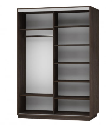 Шкаф-купе двухдверный Экспресс Дуо Медиум 1600х2200h Венге_1