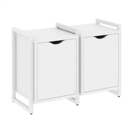 Тумба на регулируемых опорах наборная. Вариант №2 LOFT VR.L-TN-2.O Металл белый Белый Бриллиант_0