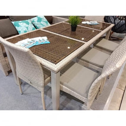 Комплект плетеной мебели T365/Y380C-W85 Latte (8+1) + подушки_1