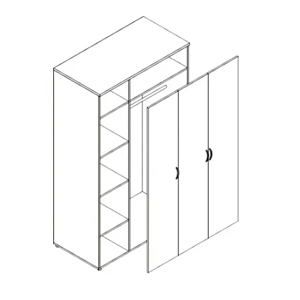 Шкаф Проспект Р.Ш-9 орех_0