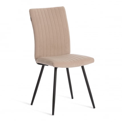 Стул обеденный Monte Carlo флок , 50х55х93, бежевый/черный, 7_0