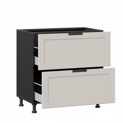 Тумба кухонная 800 с 2 ящиками ЛЮКС (4) Джамис ЛД 296.150.000.136 Черный Кашмир_1