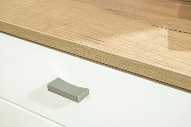 Комод 1200 с 4 ящиками и зеркалом Фиджи 011 Дуб Золотой Белый_15