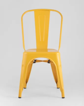 Стул TOLIX с высокой спинкой Желтый глянцевый_2