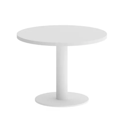 Стол журнальный круглый HOME OFFICE VR.SP-5-60.1G Белый Бриллиант/Белый металл_0