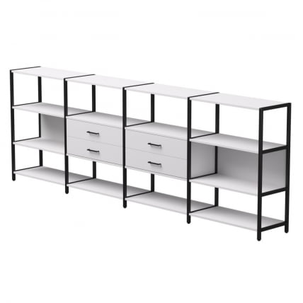 Набор стеллажных систем Everprof EVO №4 Белый Черный_0