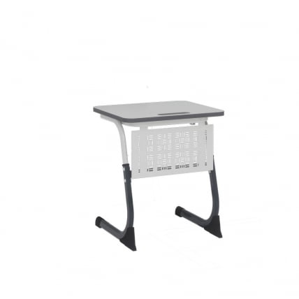 Парта одноместная регулируемая по высоте СМАРТЙ ПЛУС 600х500 (рост 5-7) Антрацит/Белый/Серый Кромка Антрацит / SMARTY PLUS_0