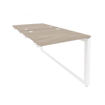 Стол-приставка двойной на О-образном м/к к опорым элем. ONIX O.MO-D.SPR-0.8 Дуб Аттик/Белый_0