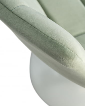 Стул барный DOBRIN TAILOR WHITE Пудрово-мятный велюр MJ9-87_8