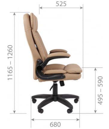 Кресло офисное CHAIRMAN 533 экокожа Бежевый_4