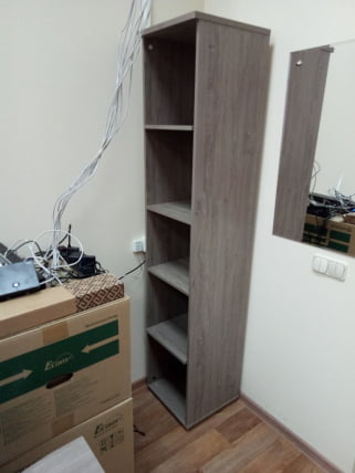 Шкаф высокий открытый Twin 16.16.12 Дуб Верцаска_1