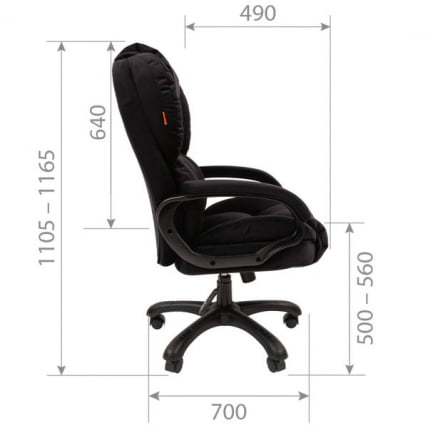 Кресло руководителя CHAIRMAN 434 HOME велюр Черный_5