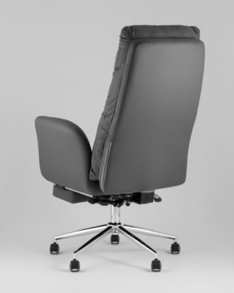 Кресло руководителя ТопЧаирс Солид НC с оттоманкой серый / TopChairs Solid NC_6